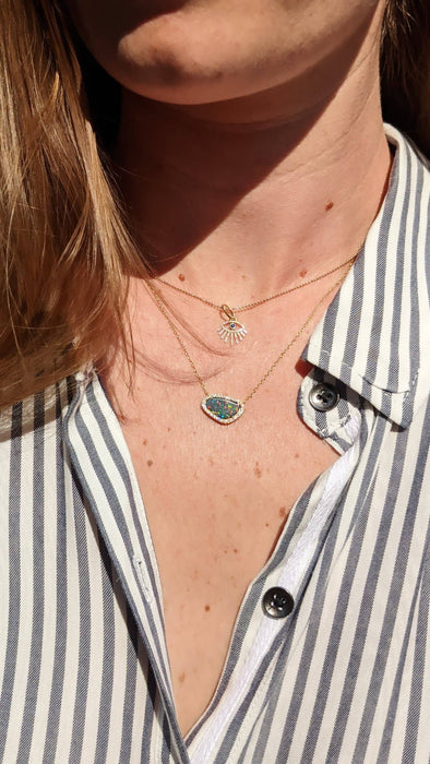 Pebble Opal Original Necklace: White Opal