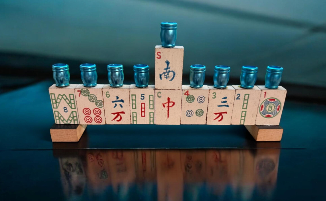 Mah Jong Menorah: Cream Acrylic