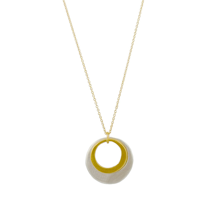 Double small & medium circles necklace: Mixed