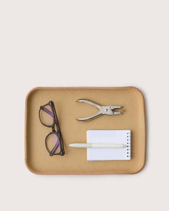 Kawabon Leather/Merino Wool Large Tray Parchment