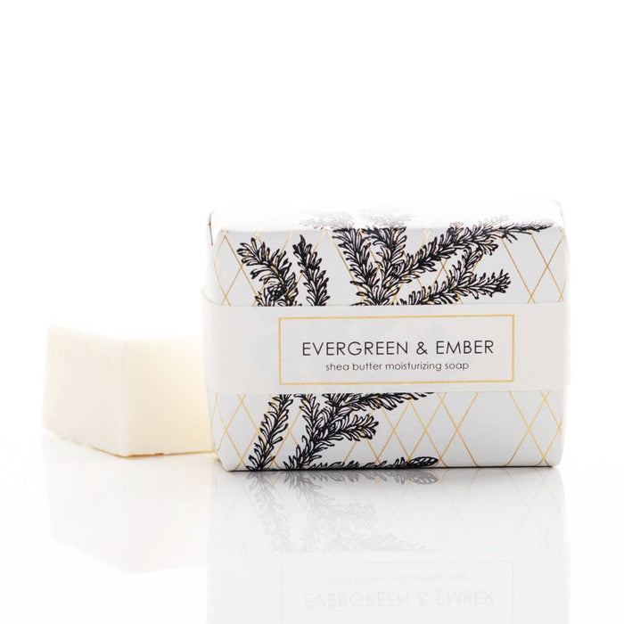 NEW Evergreen & Ember Shea Butter Soap in Goldleaf Design