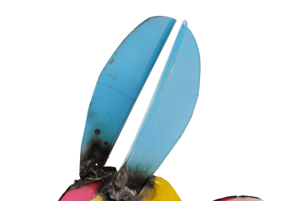 Colorful Metal Bunny-Spring-Garden-Yard Art-16x7x14H