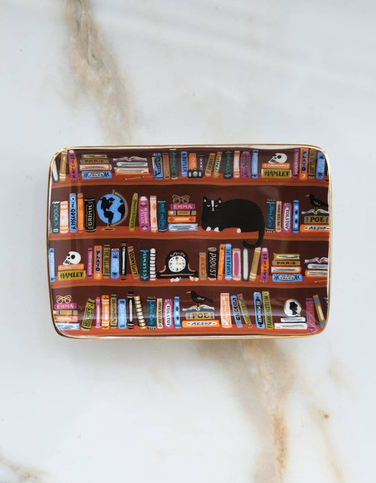 Porcelain Trinket Tray | Bookshelf