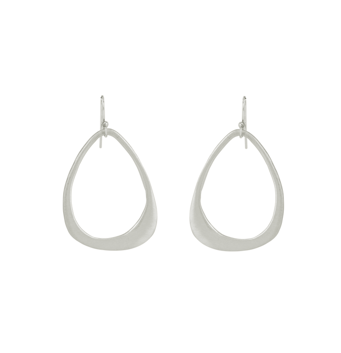 Small Open Drop  Earrings in Silver or Vermeil: Gold