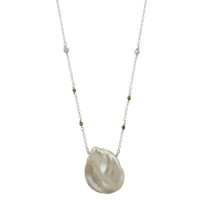 Large pearl necklace: Vermeil
