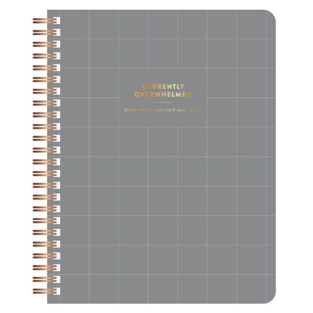 Currently Overwhelmed 7x9 Spiral Notebook