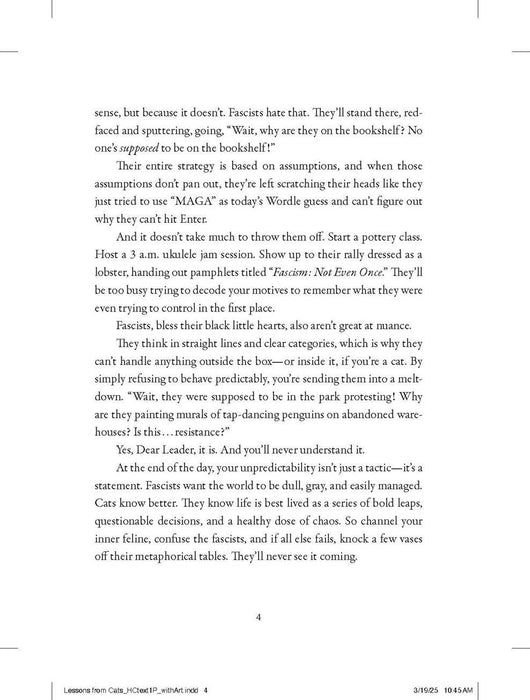 Lessons from Cats for Surviving Fascism: Hardcover