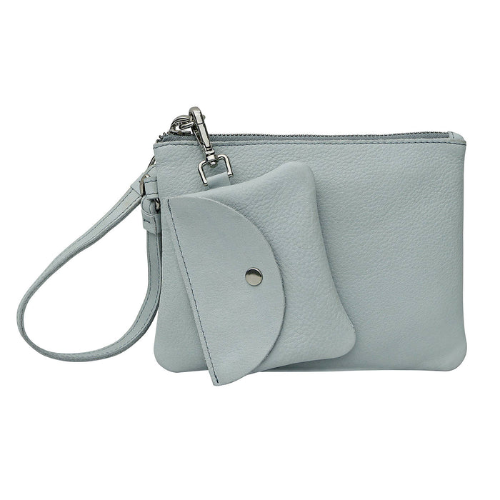 Handcrafted Leather Poetry Pouches: Sky Blue