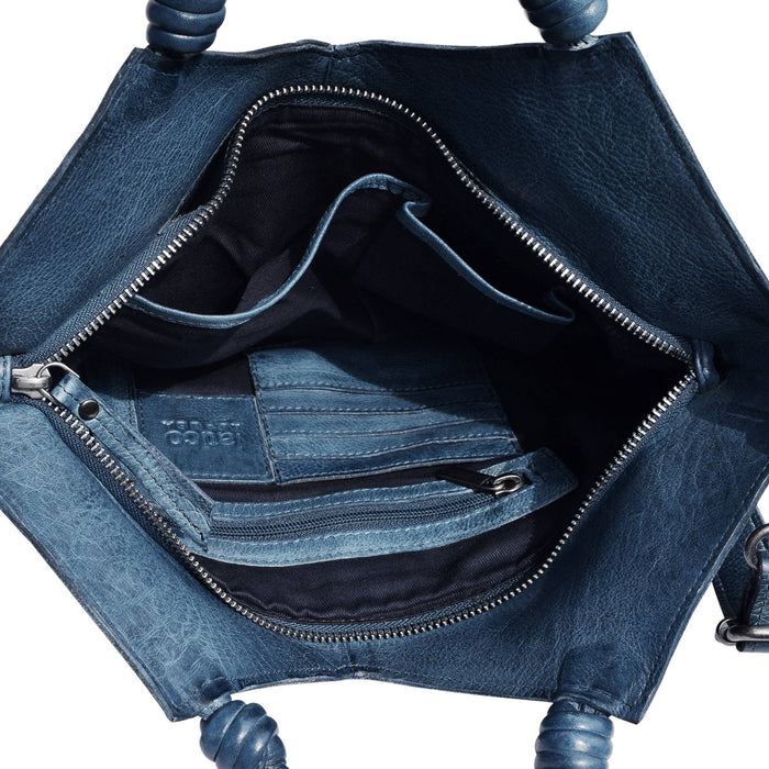 Nash Handcrafted Leather Tote/Crossbody Bags: Black