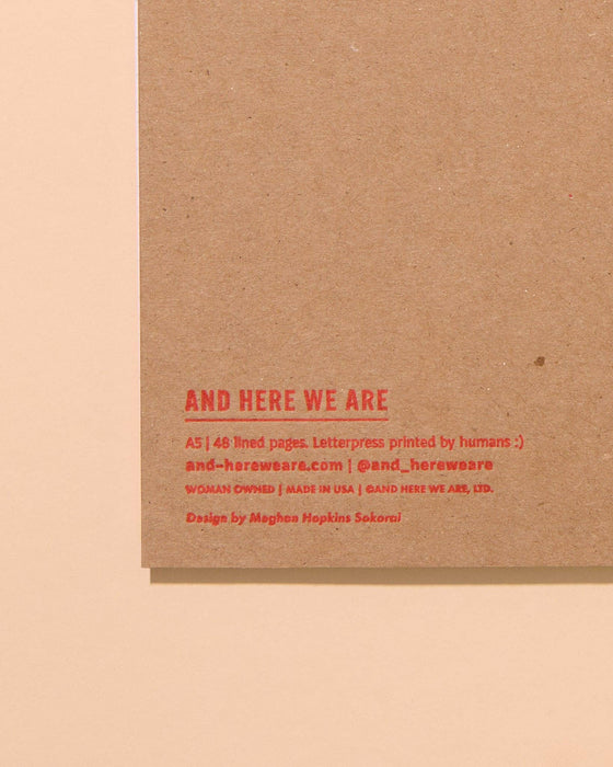 Letterpress A5 Lined Spiral Notebook—Pickles (Top Seller)