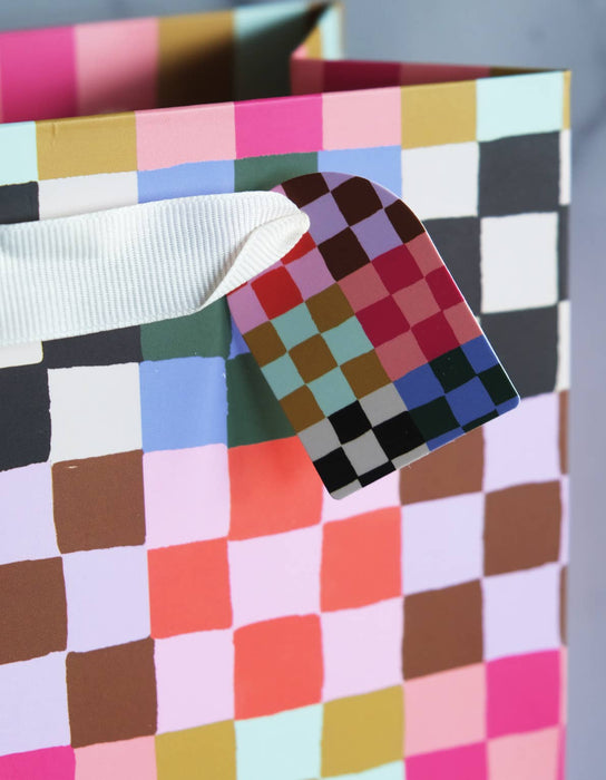 Gift Bag | Rainbow Check Print
