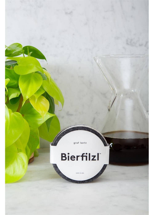 Bierfilzl Merino Wool Felt round Coaster Multi 4 Pack Earth