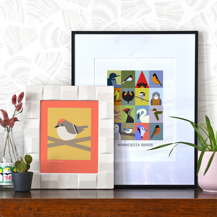 Ruby Crowned Kinglet | 8x10 Art Print