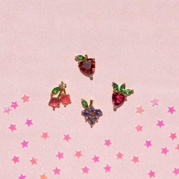 Fruit Basket Stud Set: Gold