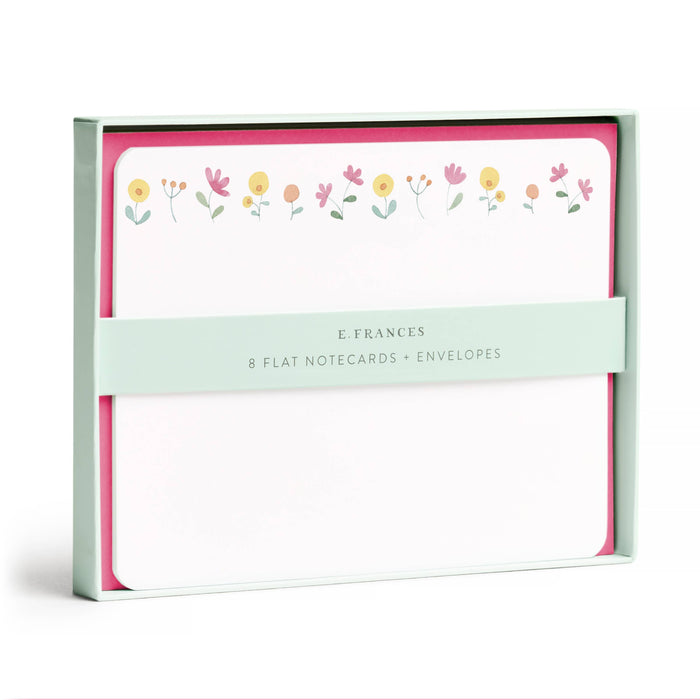 Spring Flowers Flat Note Set