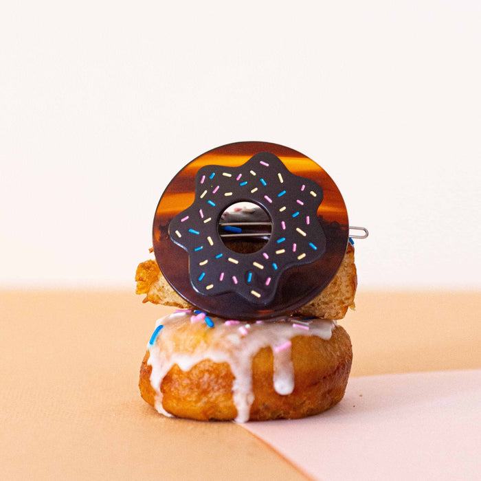 Chocolate Sprinkle Donut Barrette