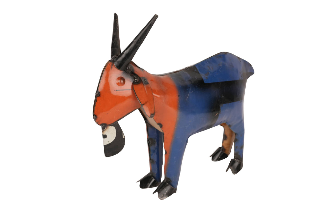 Recycled  Metal Goat-WH-16x14H-Yard Art-Garden Decor-Small