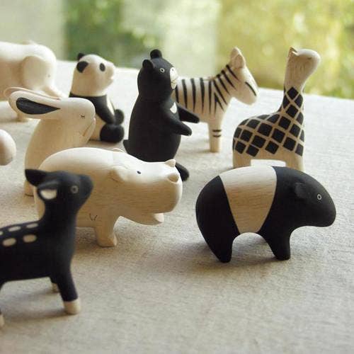 Wee Wooden Elephant Family