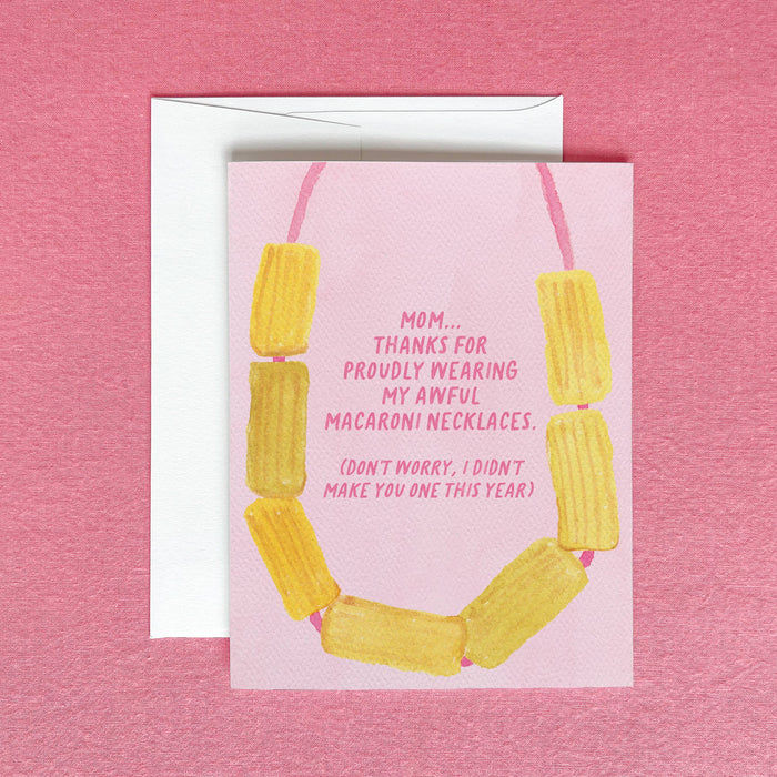 Macaroni Necklace Greeting Card