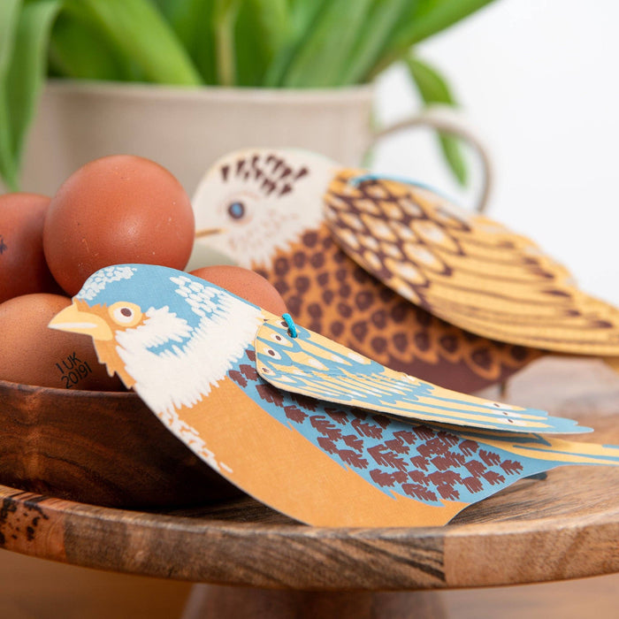 BRITISH BIRDS PAPER ORNAMENTS