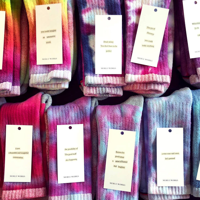 Warm Watercolor Ice-dye XL Sock