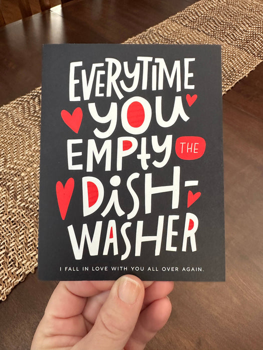 Empty Dishwasher Love Card