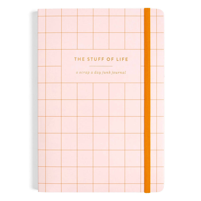 Scrap A Day Junk Journal – The Stuff of Life Pink Grid Cover