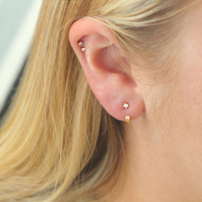 Petite Crystal Arc Earring Jackets: Sterling Silver