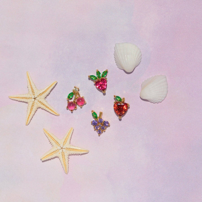 Fruit Basket Stud Set: Gold