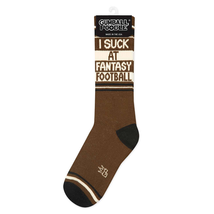 I Suck At Fantasy Football Gym Crew Socks