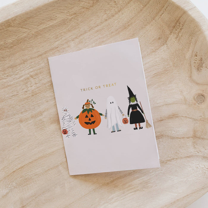 Trick Or Treaters Halloween Greeting Card