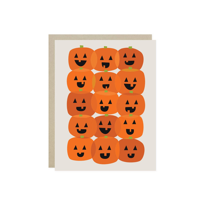 Modern Pumpkins Halloween Card