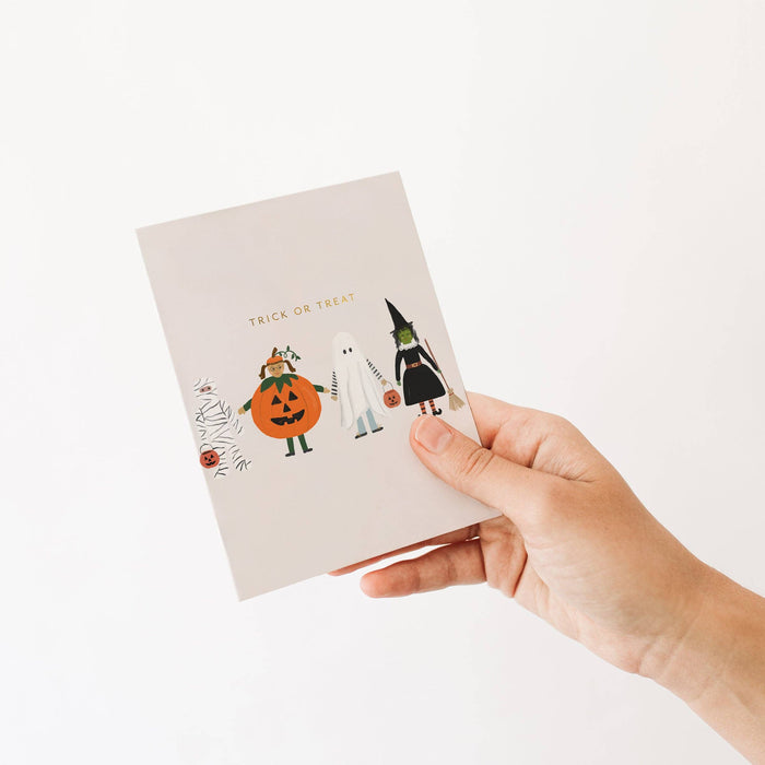Trick Or Treaters Halloween Greeting Card