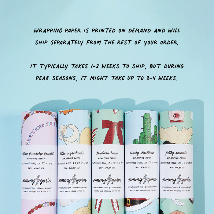 Latke Ingredients Wrapping Paper