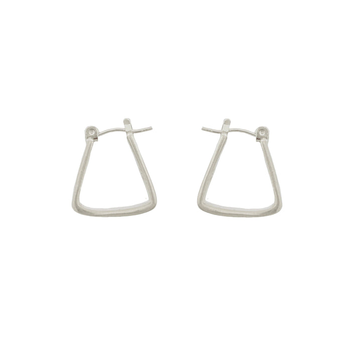 Small Wide Hoops Earrings in Silver or Vermeil: Silver