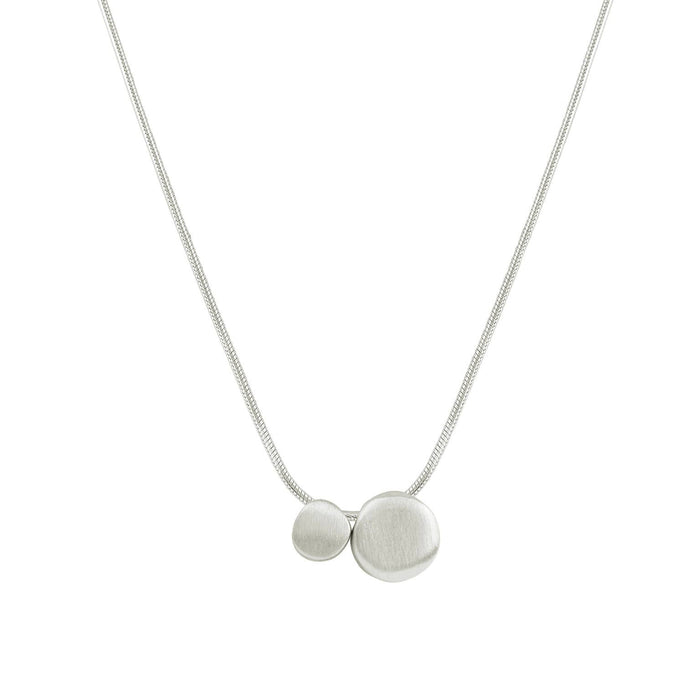 Two Small Ovals Necklace in Silver, Vermeil, or Mixed: Mixed