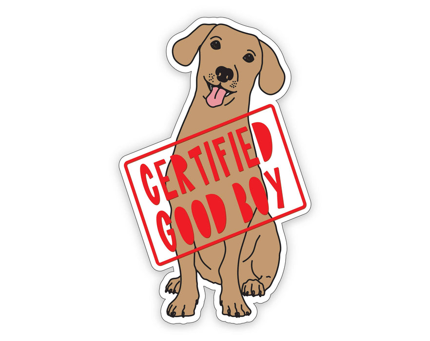 Certified Good Boy (Dog) - 3" vinyl sticker