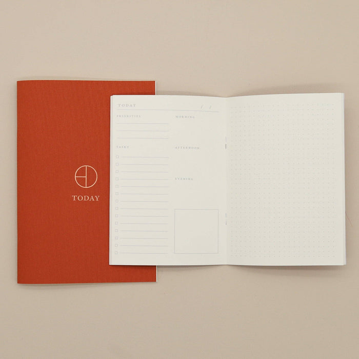 Terra Cotta Cloth Saddle Stitch Planner: A5
