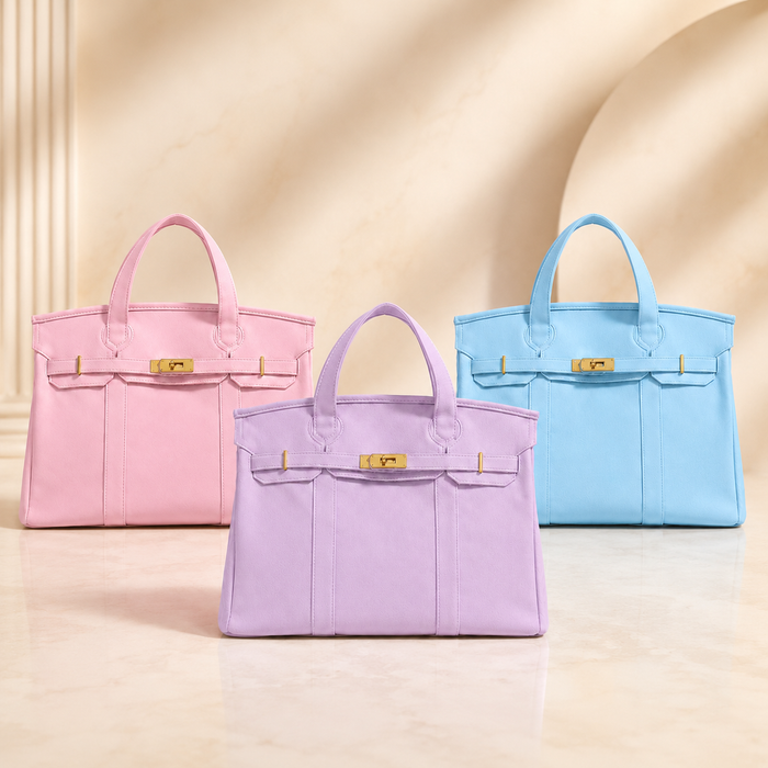 NEW! Premium Pastel Solid Colors Boatkin Boat Canvas Bag: Orange