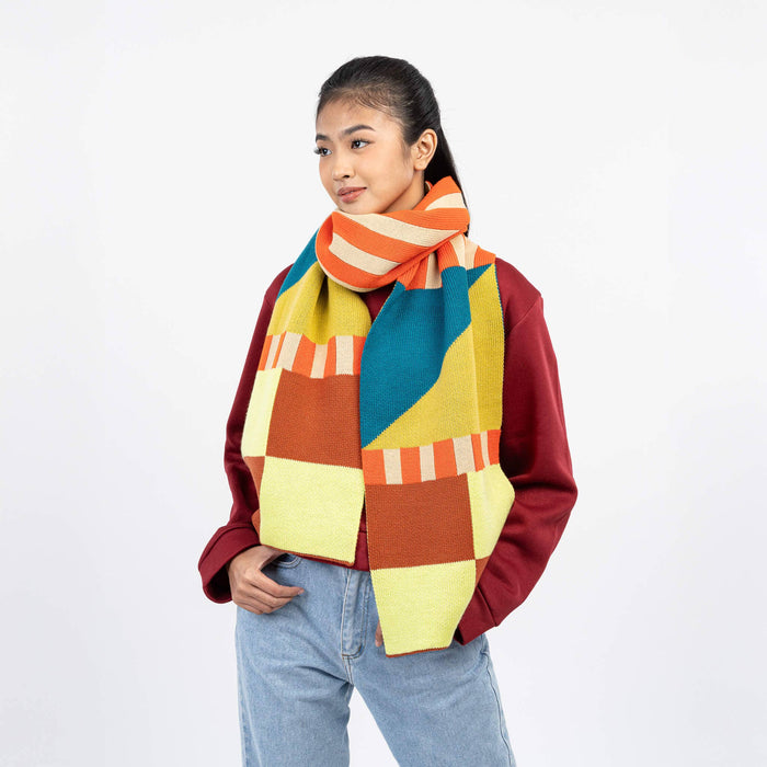 Kite Big Scarf: Rust Lime