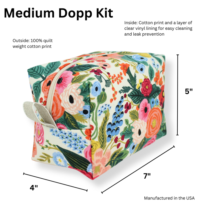 The Medium Dopp Kit: Navy Floral / Medium