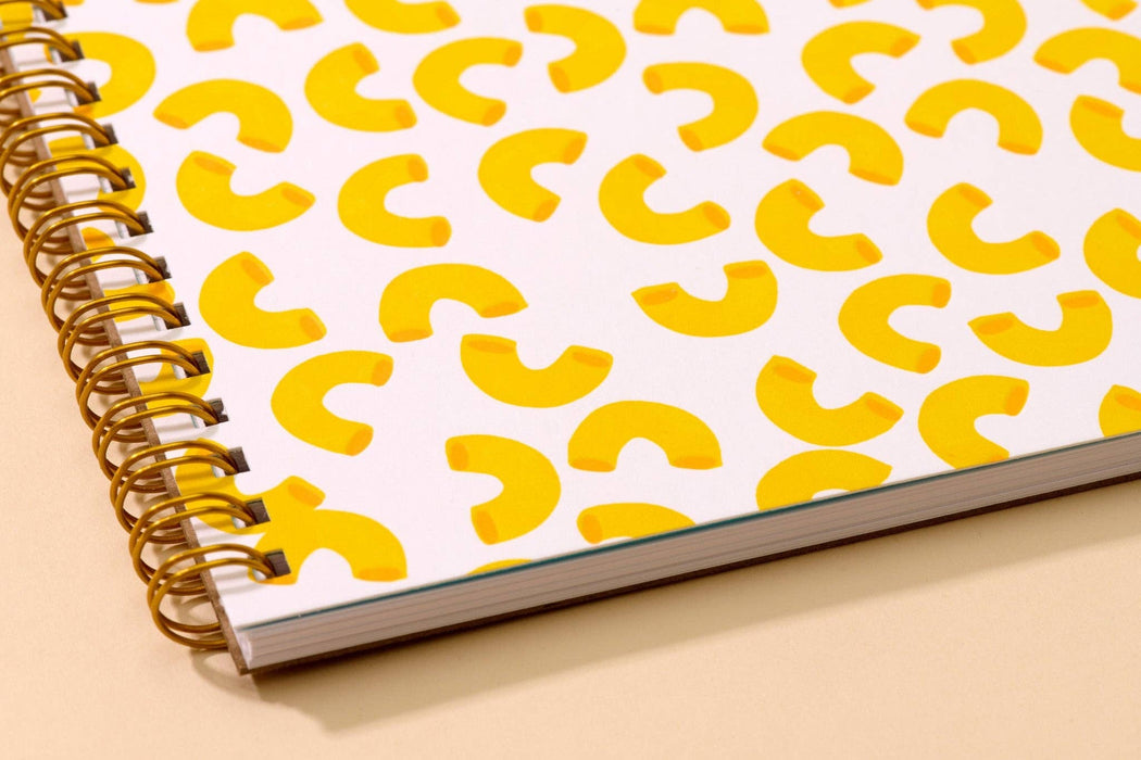 Letterpress A5 Lined Spiral Notebook—Macaroni and Cheese