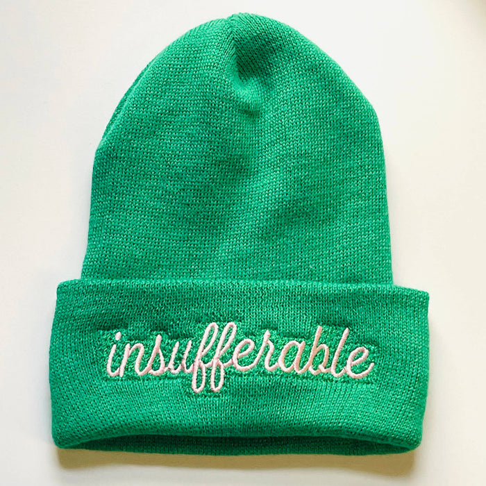 Insufferable knit beanie Winter hat yellow Made in America: Yellow
