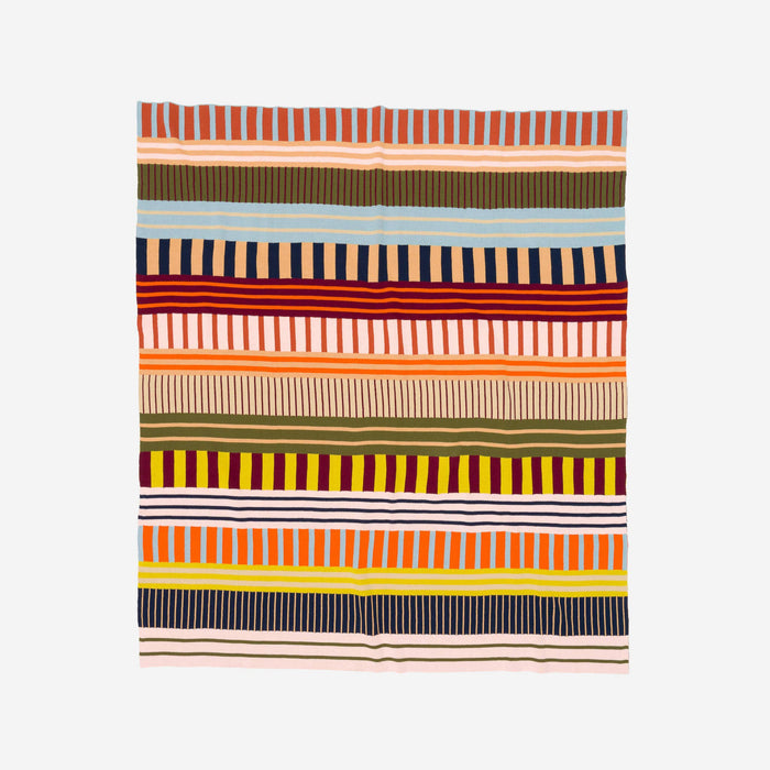 Patchwork Stripe Throw: Desert