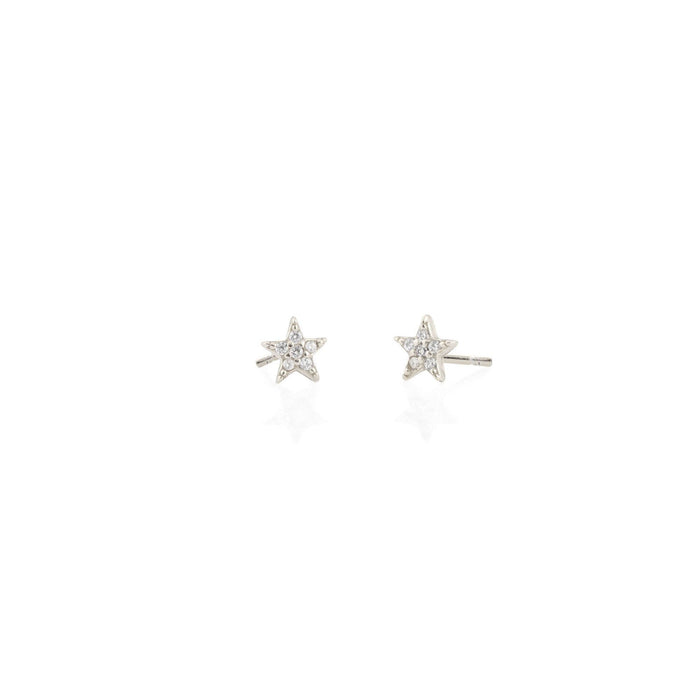 Star Crystal Stud Earrings 18K Gold Vermeil | Sterling Silver CZ Crystals Nickel Free Hypoallergenic Ships from CA: 18K Gold Vermeil