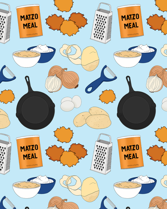 Latke Ingredients Wrapping Paper