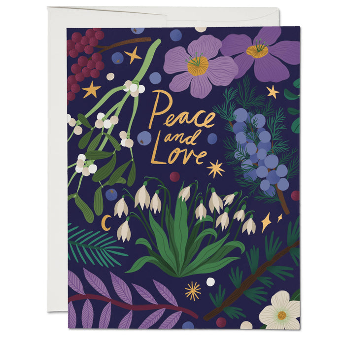 Winter Botanicals holiday greeting card: Singles