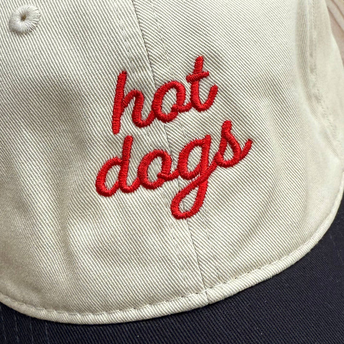 Hot dogs Baseball Cap Unisex Dad Hat gifts Organic cotton : Deep red yellow