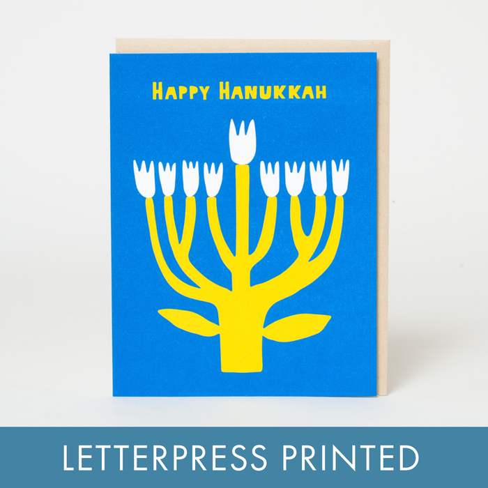 Hanukkah Flower Menorah