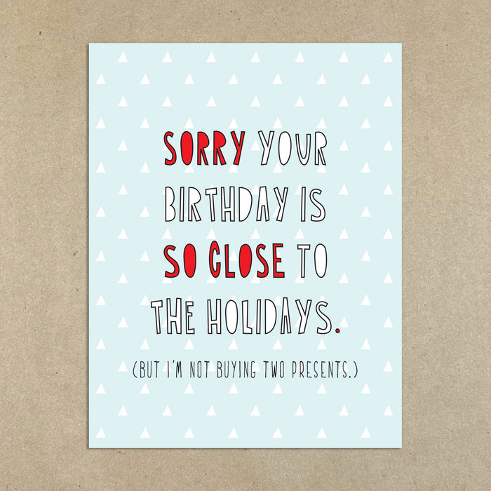 405 - Holiday Birthday - A2 card